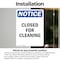 Signmission Closed For Cleaning, 3.5 in W x Rectangle, Vinyl Decal OS-2PACK-NS-D-35-V-10674 - alternate 3